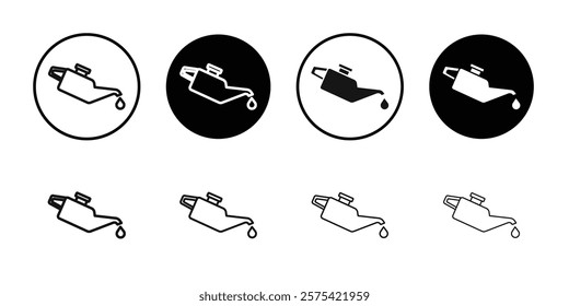 Oil can icon Isolated flat vector in outline