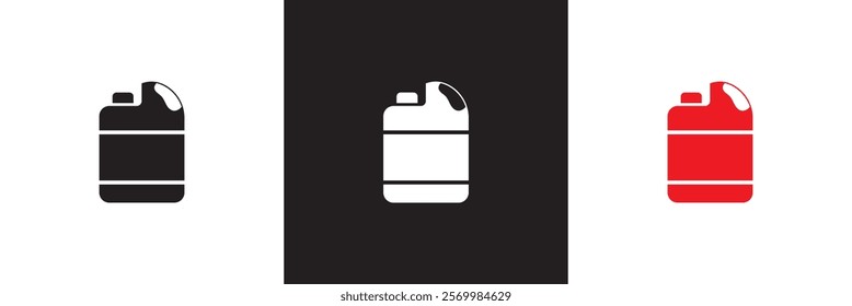 Oil can icon. isolated on white and black background. vector illustration. EPS 10