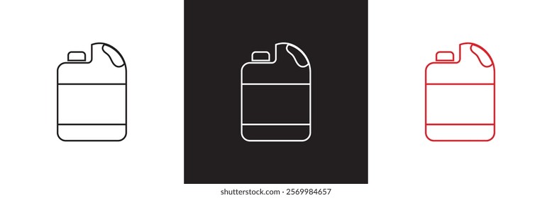 Oil can icon. isolated on white and black background. vector illustration. EPS 10