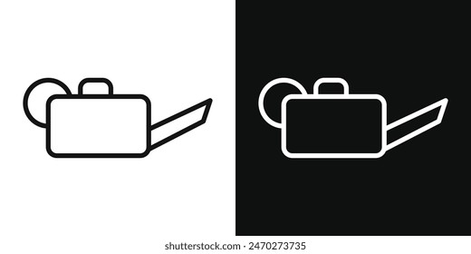 Oil can icon pack. Lubricant oiler vector sign. Engine oil warning light icon.
