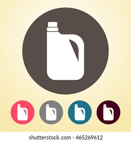 Oil Can Icon in round shape.