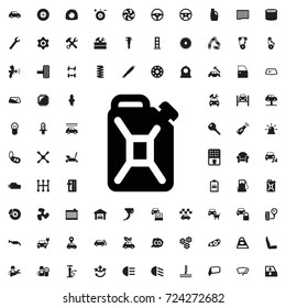 Oil can icon. set of filled car service icons.
