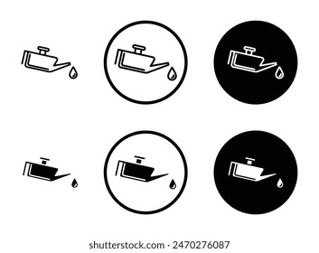 Oil can icon set. lubricant oiler vector icon. engine oil warning light sign suitable for apps and websites UI designs.