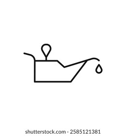 Oil can icon. simple thin line vector icon