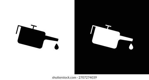 Öl-Dose-Symbol in solider Silhouette. Vektorgrafik.