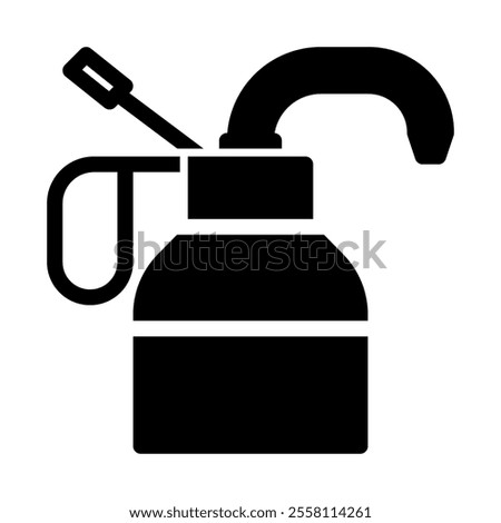 Oil can icon solid style transparent