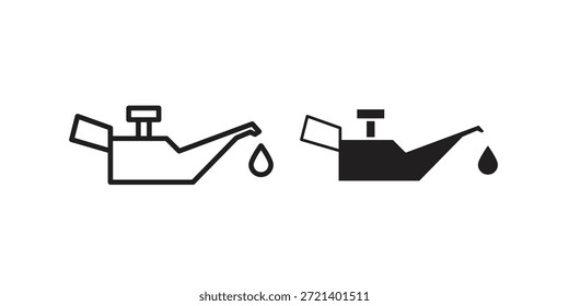 Icono de lata de aceite para Plantilla. Conjunto de gráficos de Vector de iconos