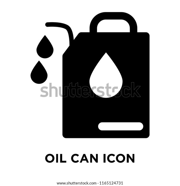 Oil Can icon vector isolated on
white background, Oil Can transparent sign , dark
pictogram