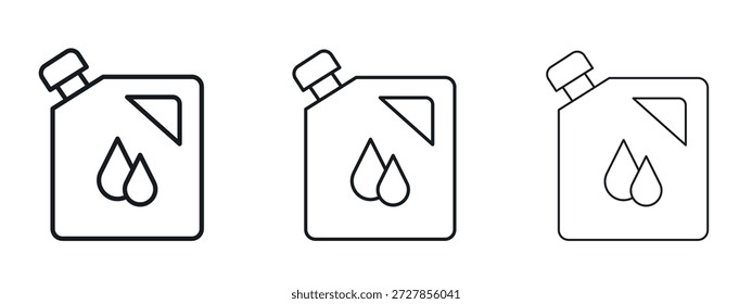 Plantilla de diseño de logotipo de Vector de icono de lata de aceite. Gráficos de trazo editables.