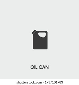 oil can icon. oil can vector on gray background