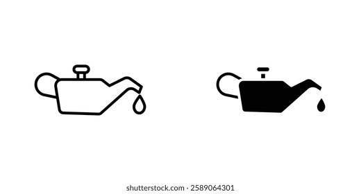 Oil can icons thin line illustrations designs