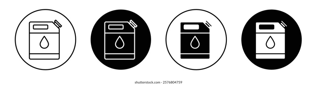 Oil can icons vector pack for web designs