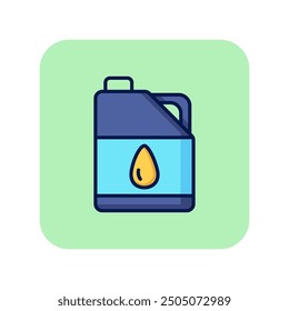 Oil can line icon. Gallon, container, drop. Car service concept. Can be used for topics like garage, oil change, maintenance