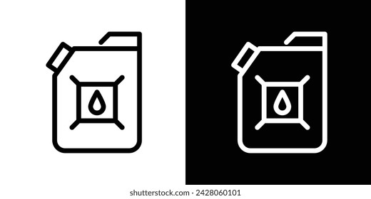 Oil Can Line Icon on White Background for Web.