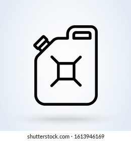 oil can line. Simple vector modern icon design illustration.