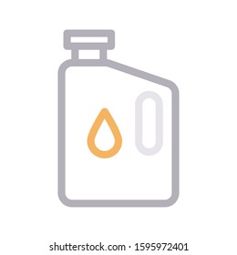 oil can vector color line icon 