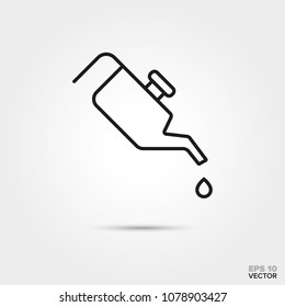 Oil can vector icon. Automotive parts, repair and service symbol. 