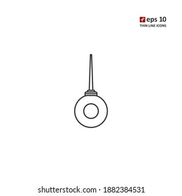 Öl kann - Vektorsymbol mit dünner Linie auf weißem Hintergrund. Symbol für Web, Infografiken, Print Design und mobiles UX UI Kit. Vektorgrafik, EPS10.