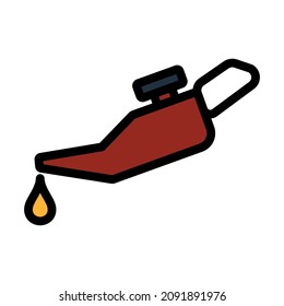 Oil Canister Icon. Editable Bold Outline With Color Fill Design. Vector Illustration.