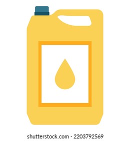 Oil canister icon. Flat illustration