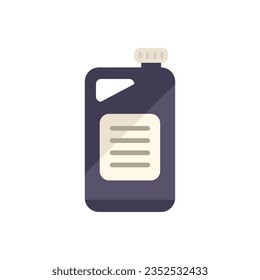 Vector plano del icono del cartucho de aceite. Motor de auto. El motor puede aislarse