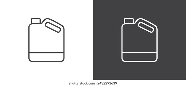 Oil canister icon, gasoline icon vector illustration. Jerrycan icon. Simple illustration of vector, Oil canister vector icon illustration isolated on black and white background.