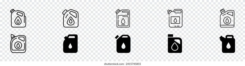 Icono del cartucho de aceite, Iconos modernos de aceite de motor. iconos vectores de aceite de motor, iconos de cartucho. Icono del depósito de combustible. Icono del cartucho lineal negro. Icono del cartucho de aceite, vector de iconos de gasolina.