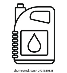 Oil canister icon, outline style
