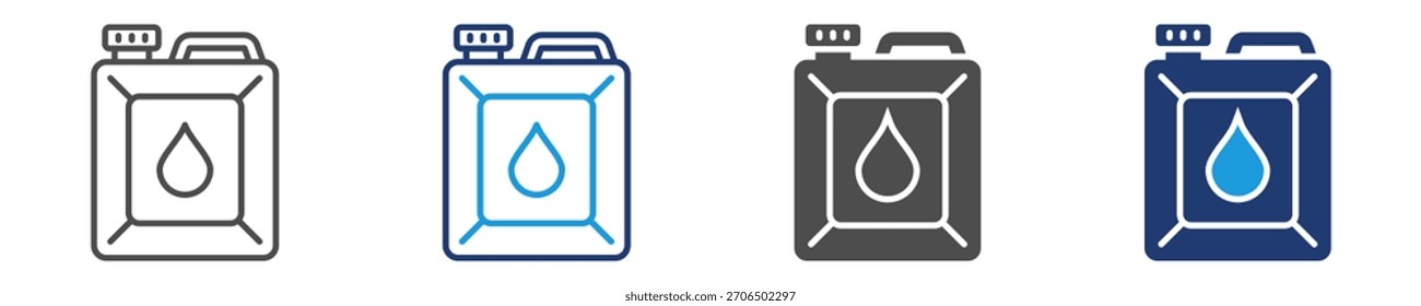 oil canister icon set multiple style