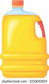 Bañera de aceite. Icono de caricatura de recipientes de líquido plástico aislado en fondo blanco