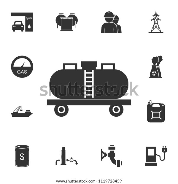 Oil car icon. Simple element illustration. Oil\
car symbol design from Petrol collection set. Can be used for web\
and mobile on white\
background