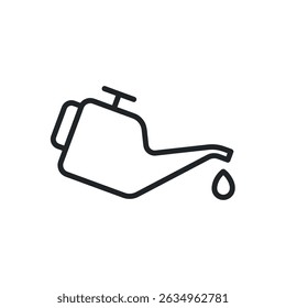 Öl Auto Benachrichtigung dünne Linie Symbole. Perfektes Pixel auf transparentem Hintergrund