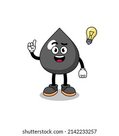 caricatura de aceite con una pose de idea , diseño de personaje
