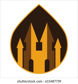 Oil Castle - Vector Illustration