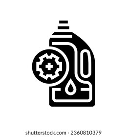 oil change car mechanic glyph icon vector. oil change car mechanic sign. isolated symbol illustration