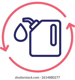 Oil Change Icon Color Vector Illustration