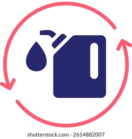 Oil Change Icon Fill Vector Illustration