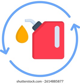 Oil Change Icon Flat Vector Illustration