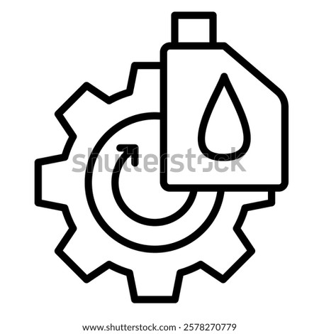 Oil Change icon line vector illustration