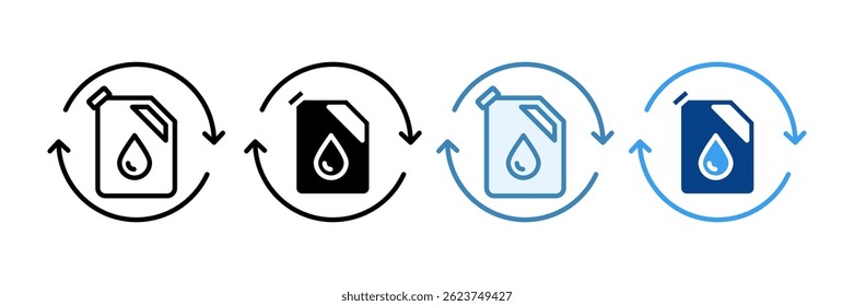 Oil Change Icon Set Multiple Style Collection