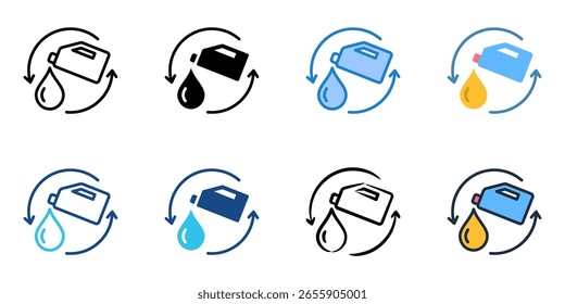 Oil change icon set multiple style collection 
