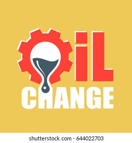 Oil Change Logo. Vector Illustration.