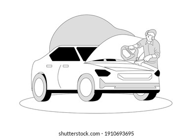 Oil Change and Lube Vector Illustration concept. Flat illustration isolated on white background.