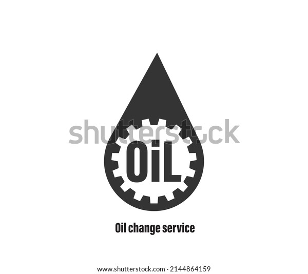 oil change service. Change Engine Oil\
in Your Car.  icon vector on white\
background.