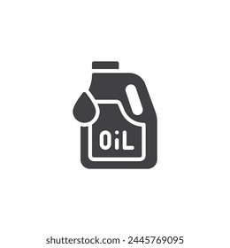 Oil Change service vector icon. filled flat sign for mobile concept and web design. Oil can and oil droplet glyph icon. Symbol, logo illustration. Vector graphics