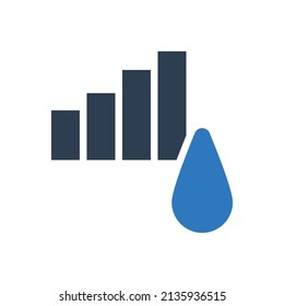 oil chart icon - oil report icon