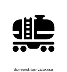 Oil cistern train icon (vector illustration)