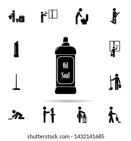 Oil cleanser icon. Universal set of cleaners for website design and development, app development