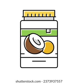 oil coconut coco color icon vector. oil coconut coco sign. isolated symbol illustration