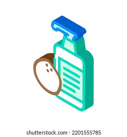 oil coconut tropical isometric icon vector. oil coconut tropical sign. isolated symbol illustration